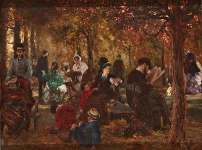 In de Luxemburgse tuin door Adolph Menzel